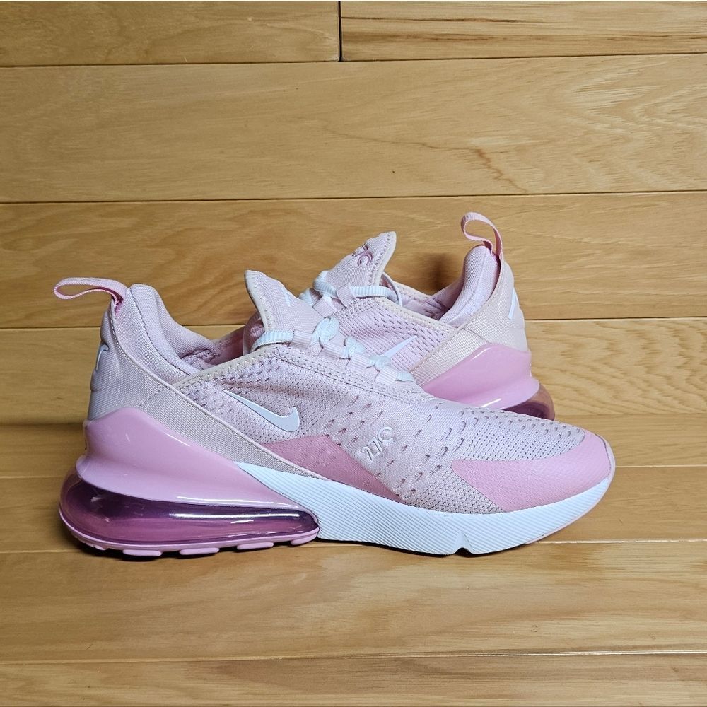 Nike Air Max 270 GS Pink Foam White Rise Running Shoe Sneaker CV9645-600 - Picture 8 of 14